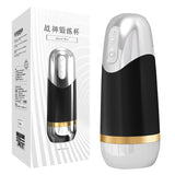 Intense Rechargeable Vibrating Stroker Cup for Men – Realistic TPE Sleeve, 7 Vibration Modes