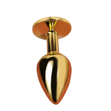 Fox Tail Gold-Plated Metal Anal Plug – White Faux Fur Tail, Erotic Accessory for Couples
