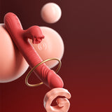 Roll, Press, Tease! Charm Red Mouth Vibrator with Dual Controls & Luxurious Silicone Feel