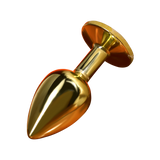 Fox Tail Gold-Plated Metal Anal Plug – White Faux Fur Tail, Erotic Accessory for Couples