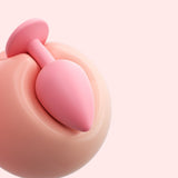 Ankni Soft Pink Silicone Butt Plug Set – Elegant Beginner-Friendly Anal Toy – 3.4 cm | Love Fever