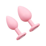 Ankni Soft Pink Silicone Butt Plug Set – Elegant Beginner-Friendly Anal Toy – 3.4 cm | Love Fever