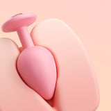 Ankni Soft Pink Silicone Butt Plug Set – Elegant Beginner-Friendly Anal Toy – 3.4 cm | Love Fever