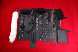 Luxury black Bondage Kit – 10-Piece Roll-Up Set for Couples (PU Leather & Metal)