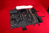 Luxury black Bondage Kit – 10-Piece Roll-Up Set for Couples (PU Leather & Metal)