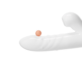 Moonlight White Vibrator – Elegant Dual-Action Pleasure with Suction & Bead Motion | Love Fever