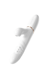 Moonlight White Vibrator – Elegant Dual-Action Pleasure with Suction & Bead Motion | Love Fever