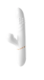 Moonlight White Vibrator – Elegant Dual-Action Pleasure with Suction & Bead Motion | Love Fever