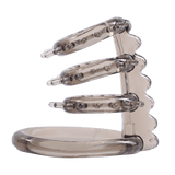 Triple-Layer Cock Ring – Enhanced Stimulation & Stamina – Translucent Black TPE | Love Fever